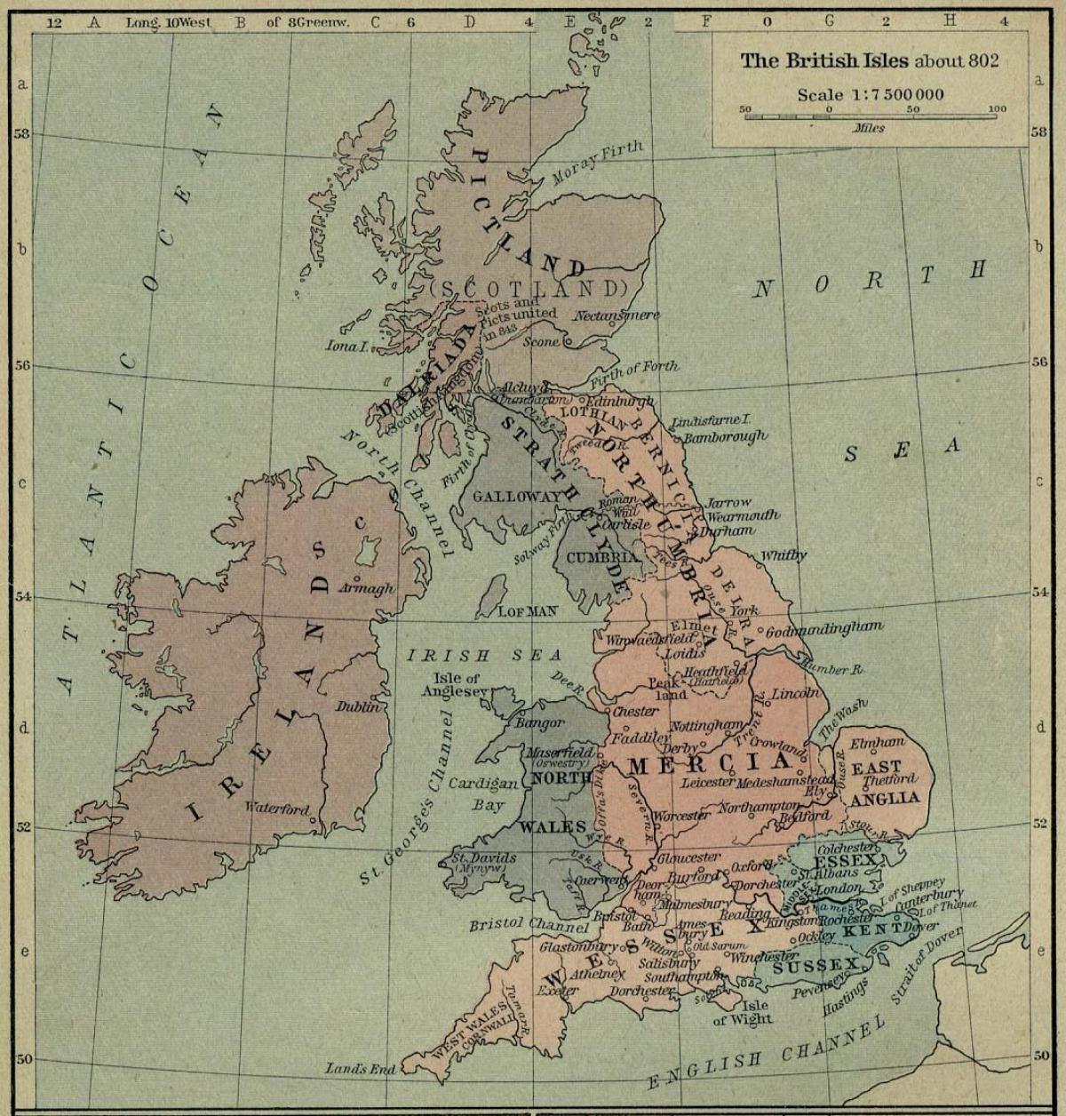 Historiske Kort Europa Historiske kort STORBRITANNIEN   Kort over STORBRITANNIEN  Historiske Kort Europa